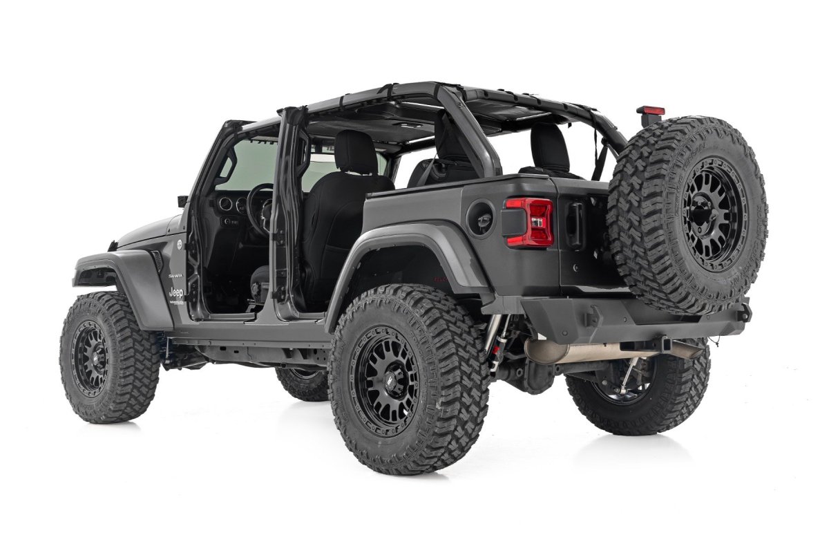 Jeep Wrangler Unlimited Trail Cladding - Rear Corners - Rough Country - '18-'25